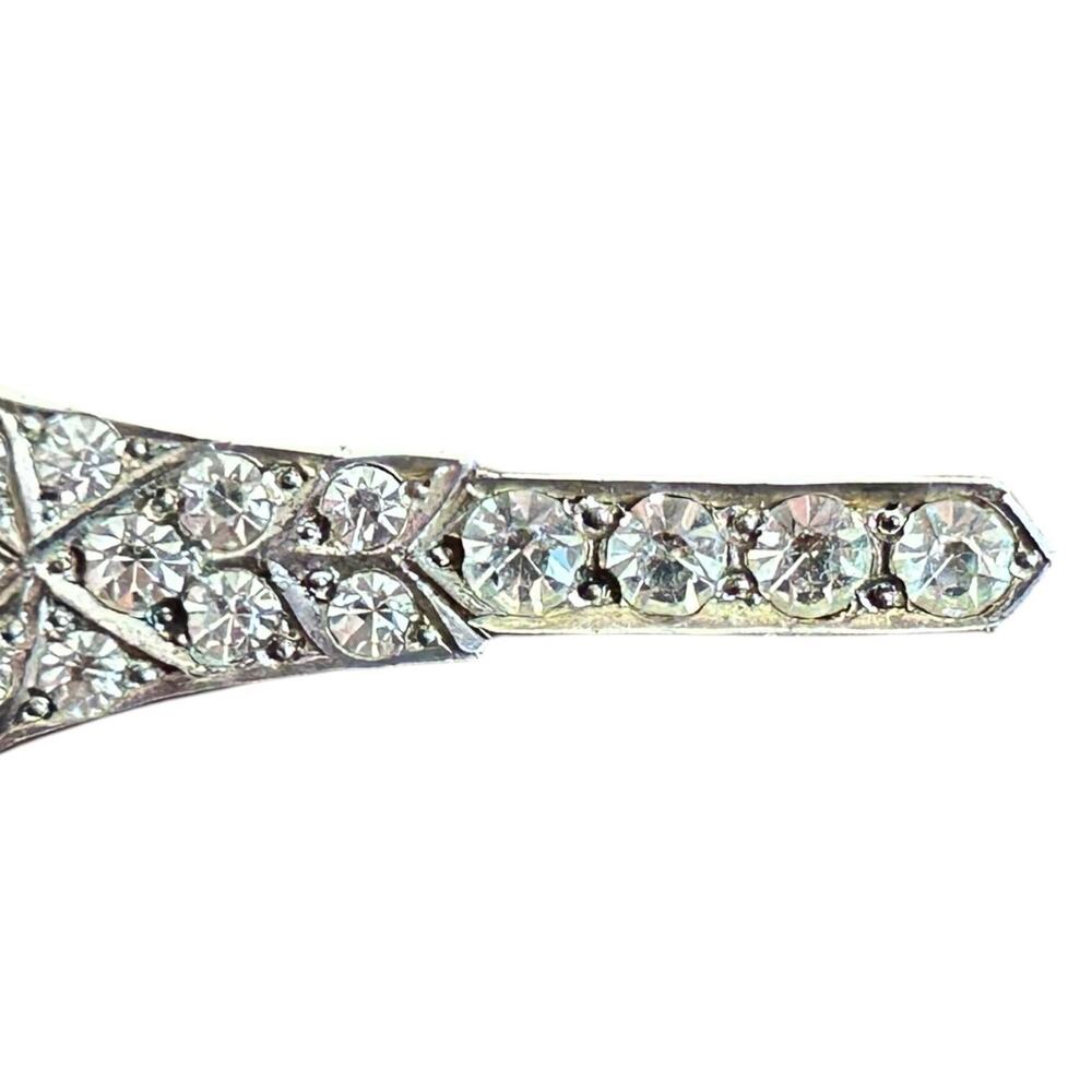 Art Deco Sterling Sterling Silver Bar Brooch
Paste Stones 3” Vintage Pin - Picture 5 of 11